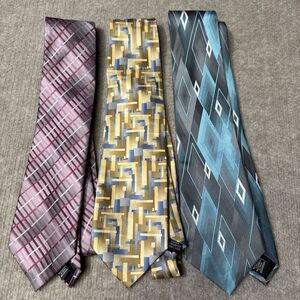 3x Crazy Horse Silk Tie Professional Business Necktie Stripe, Diamond, Digital